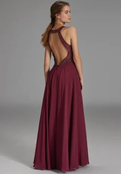 Abendkleid mit Stickerei und Cut-Out
