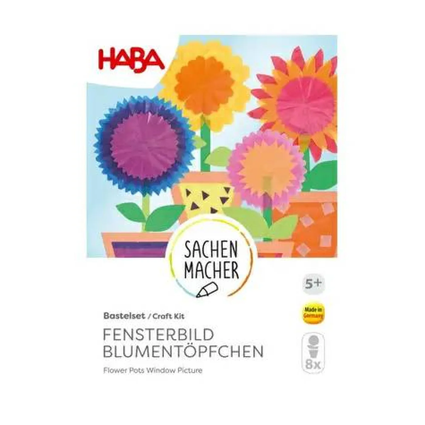 Bastelset "Fensterbild - Blumentöpfchen"