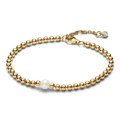 Behandelte Süßwasserzuchtperle & Kugeln Armband
