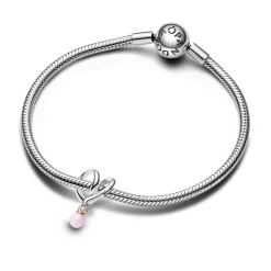 Bicolor Eingehülltes Herz Charm