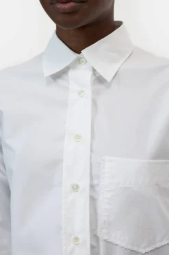 Bio-Baumwoll-Bluse mit Spitzen-Details