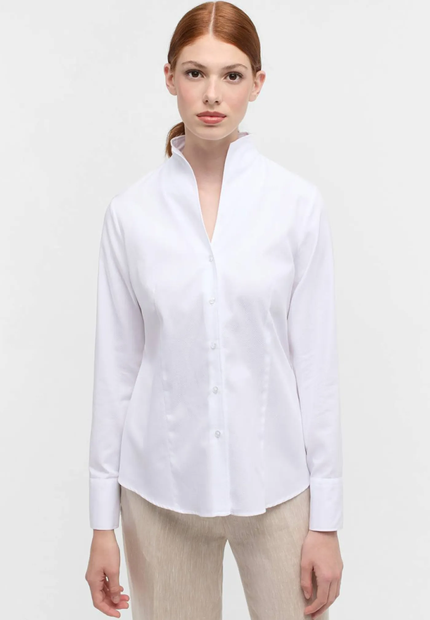 Bluse Jacquard Langarm