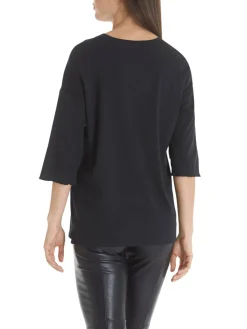 Blusenshirt aus Material-Mix
