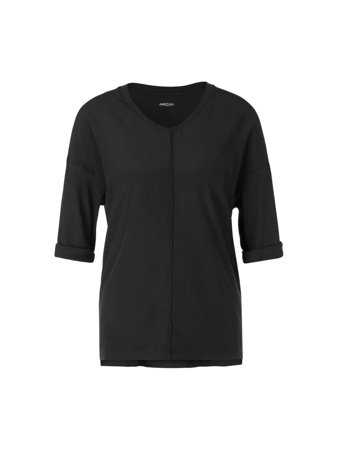 Blusenshirt aus Material-Mix