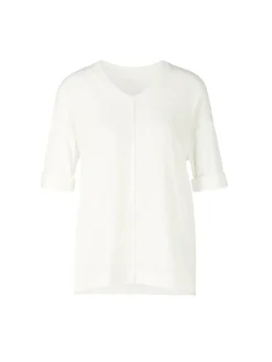 Blusenshirt aus Material-Mix