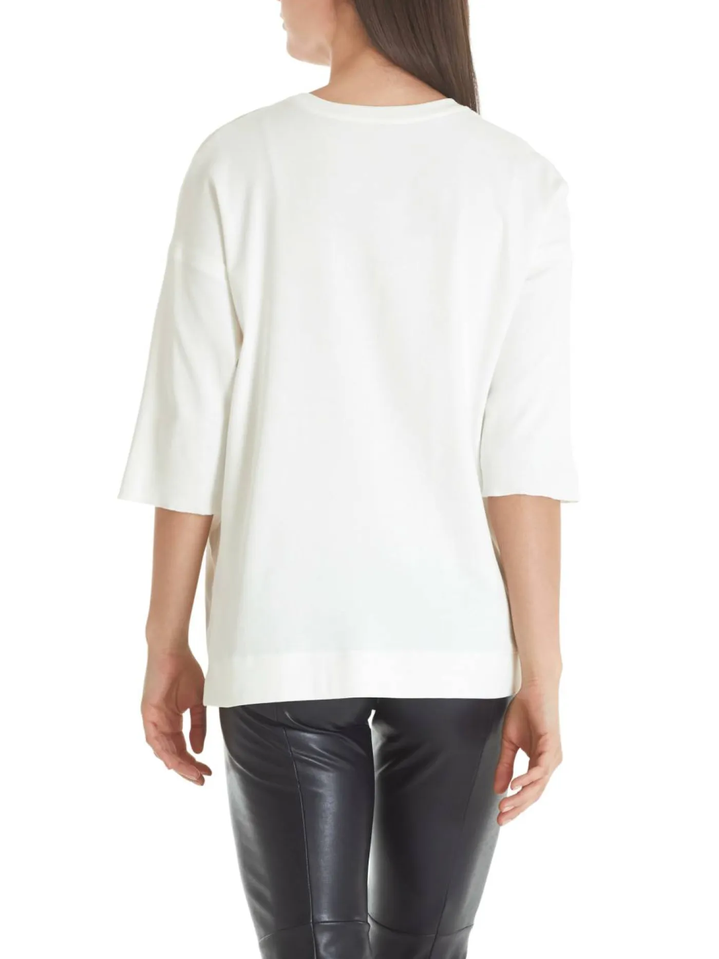 Blusenshirt aus Material-Mix