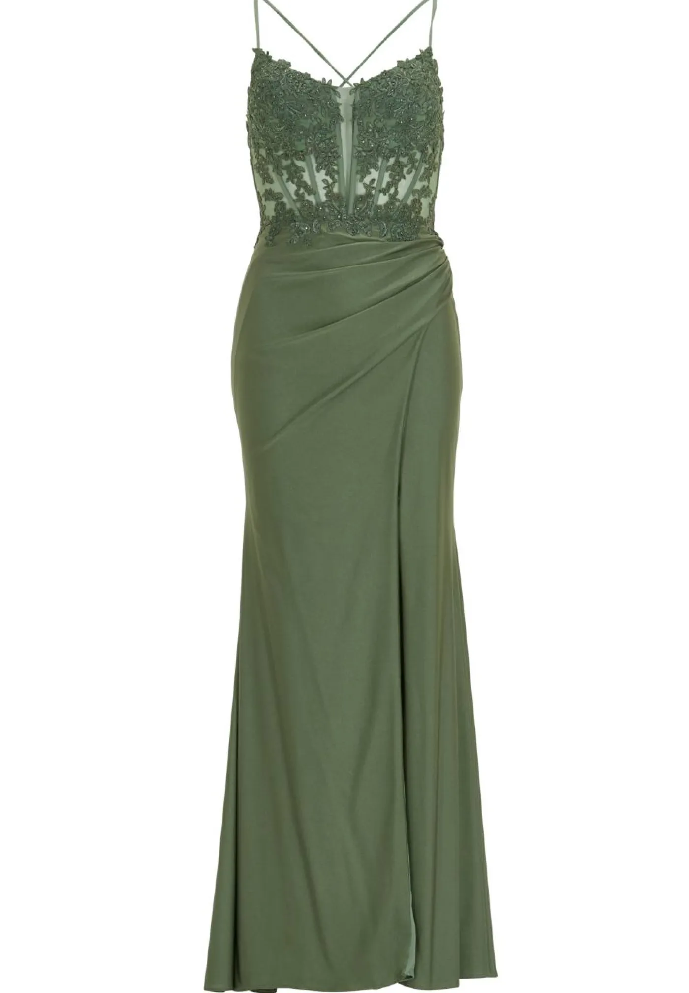 Body-con Kleid mit Spitzenstickerei