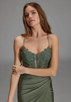 Body-con Kleid mit Spitzenstickerei
