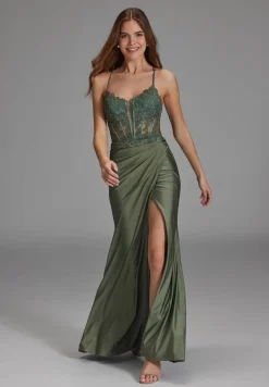 Body-con Kleid mit Spitzenstickerei