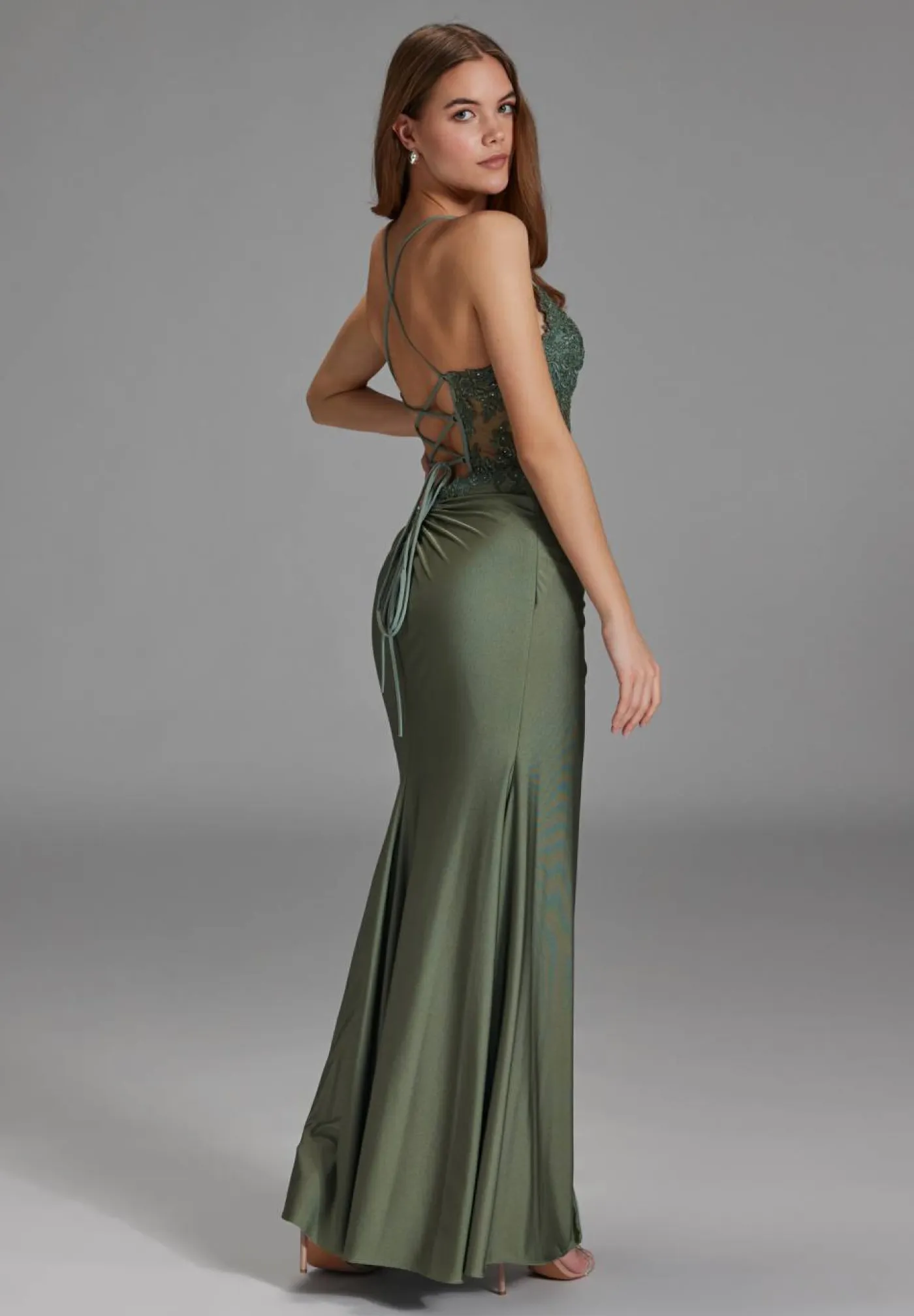 Body-con Kleid mit Spitzenstickerei