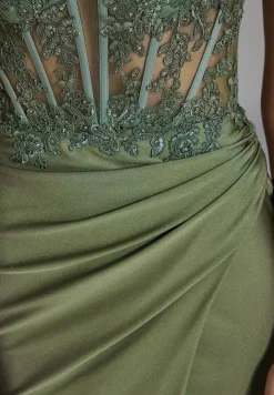 Body-con Kleid mit Spitzenstickerei