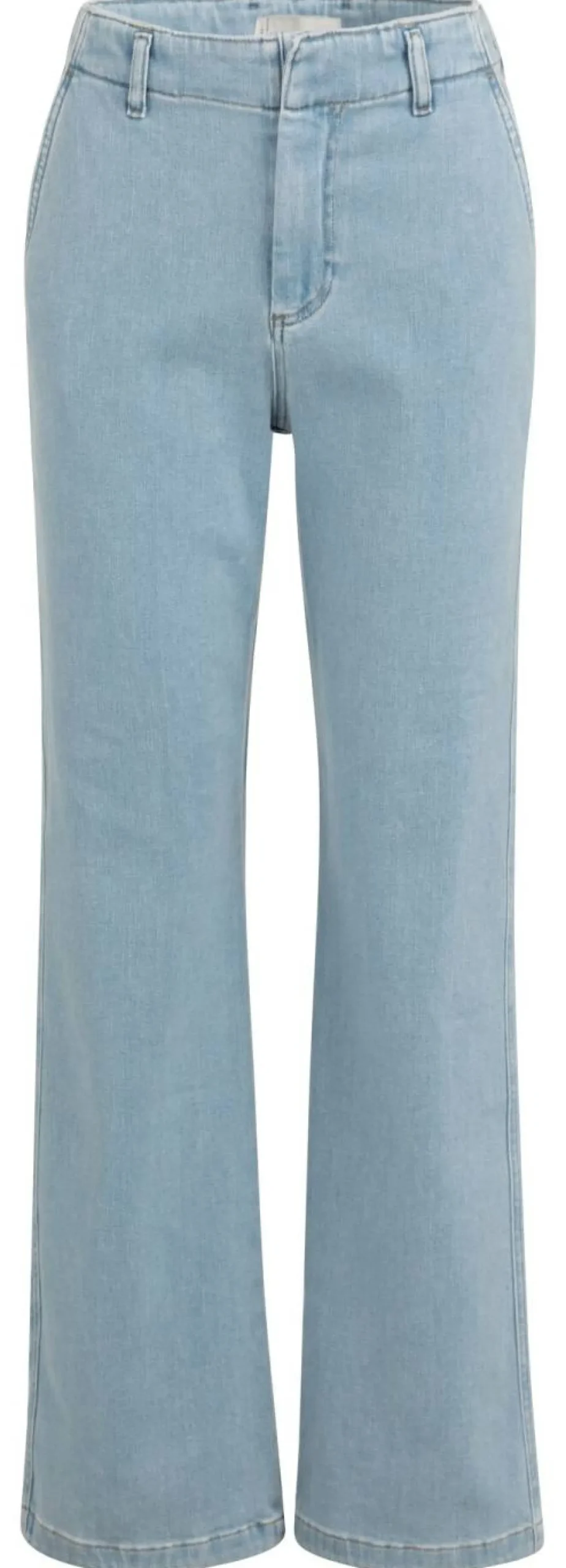 Chino-Jeans mit geradem Bein und Paspeltaschen