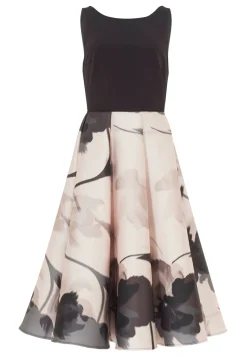 Cocktail Kleid aus bedrucktem Twill
