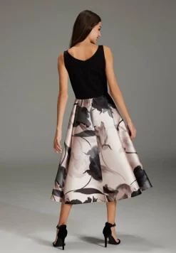 Cocktail Kleid aus bedrucktem Twill
