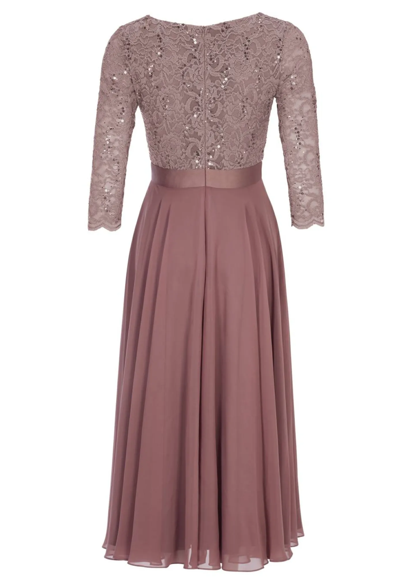 Cocktailkleid aus Material-Mix