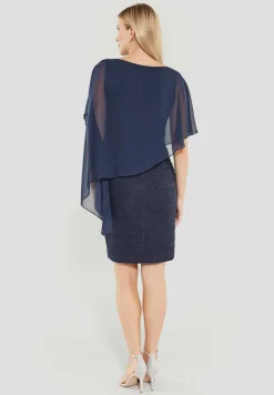 Cocktailkleid mit Überwurf