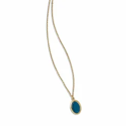 Collier mit kleinem blauen Anhänger
