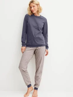 DAMEN Pyjama mit B#ndchen