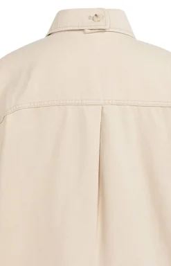 Denimjacke mit kurzen Ärmeln und aufgesetzten Taschen