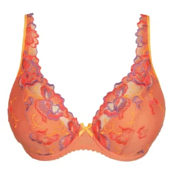 DEVDAHA velvet blue halb unterlegter BH tiefdek.