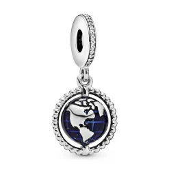 Drehender Globus Charm-Anhänger