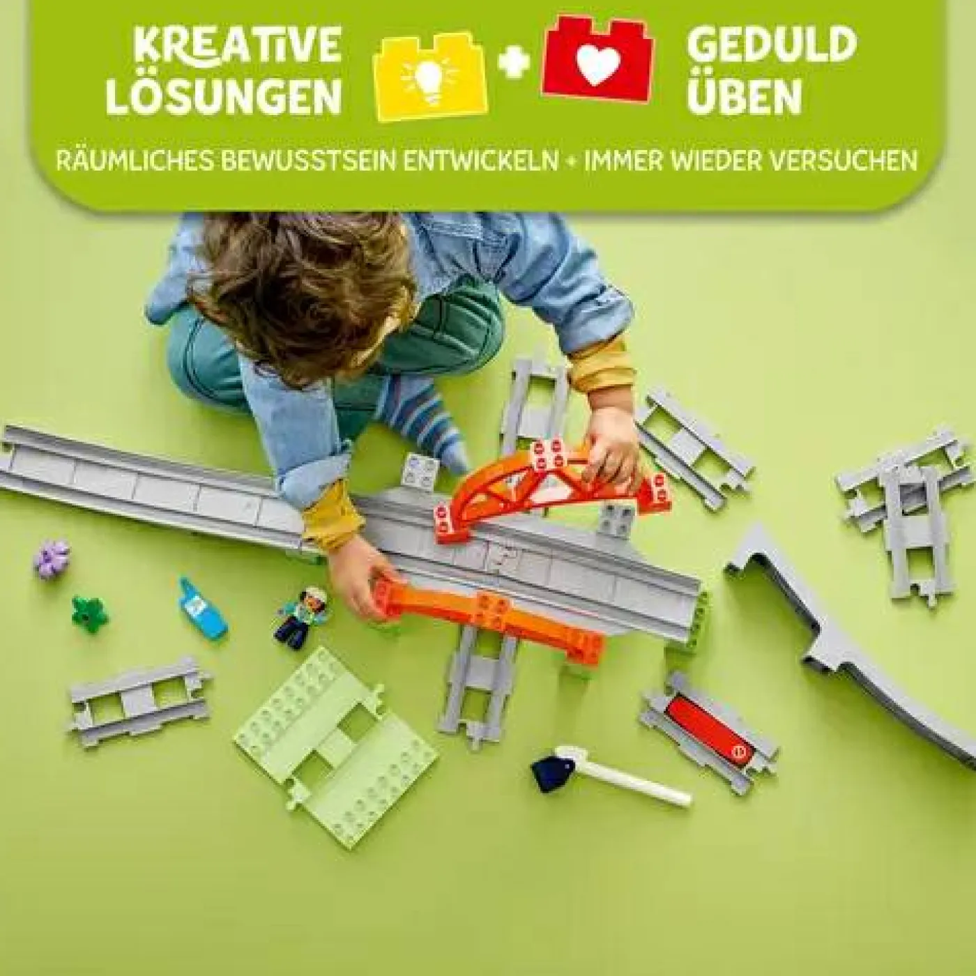 Duplo "Eisenbahnbrücke und Schienen", 10426