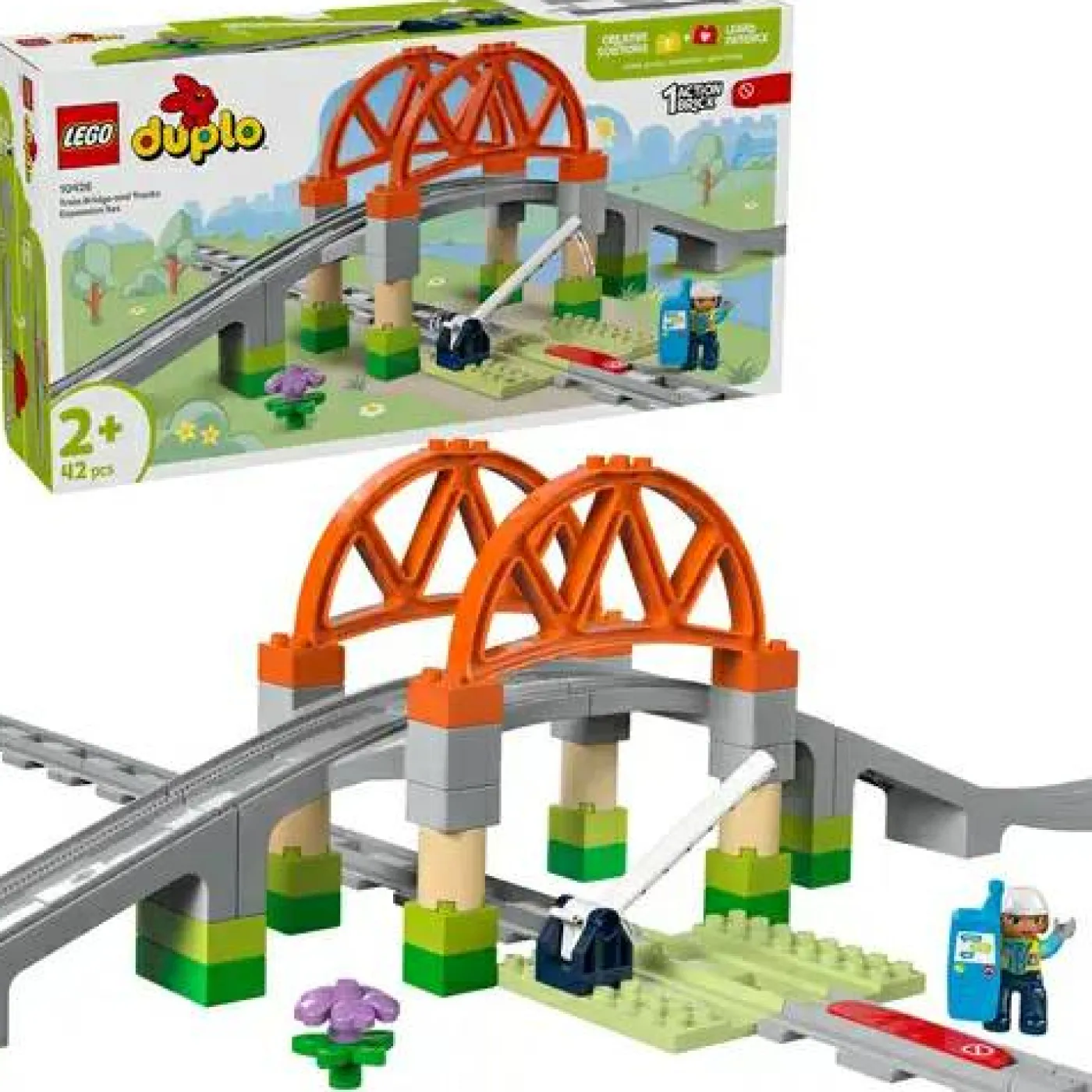 Duplo "Eisenbahnbrücke und Schienen", 10426