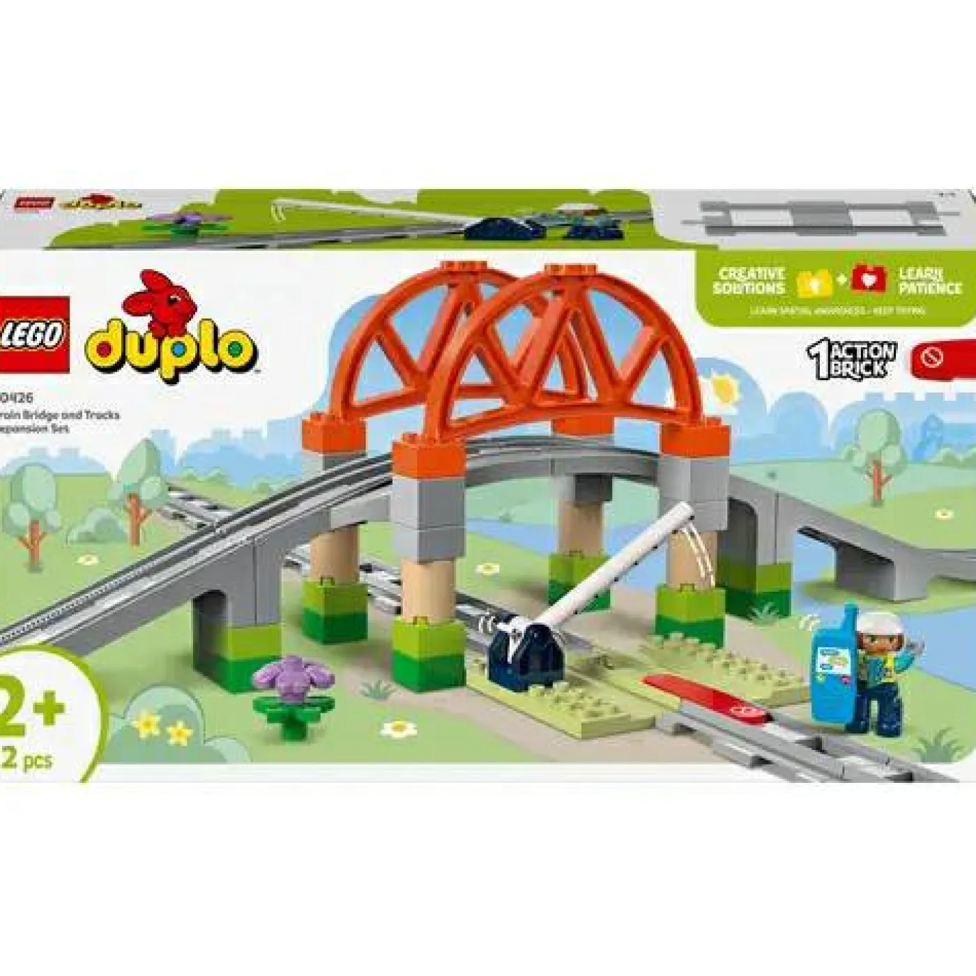Duplo "Eisenbahnbrücke und Schienen", 10426