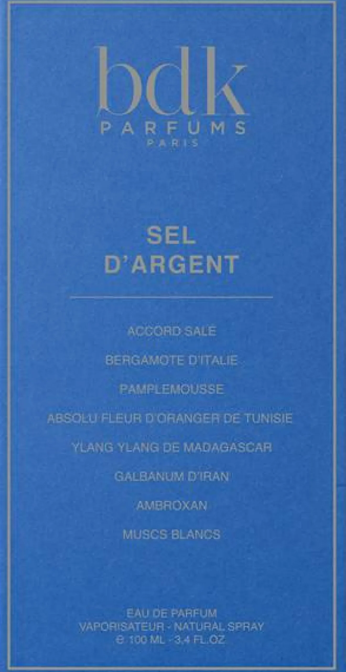 Eau de Parfum "Sel d´Argent", 100 ml