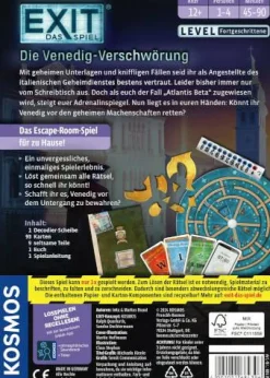 Escape-Room-Spiel "EXIT - Die Venedig-Verschwörung", Fortgeschritten
