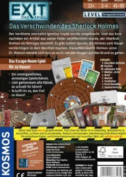 Escape-Room-Spiel "EXIT - Das Verschwinden des Sherlock Holmes", Fortgeschritten
