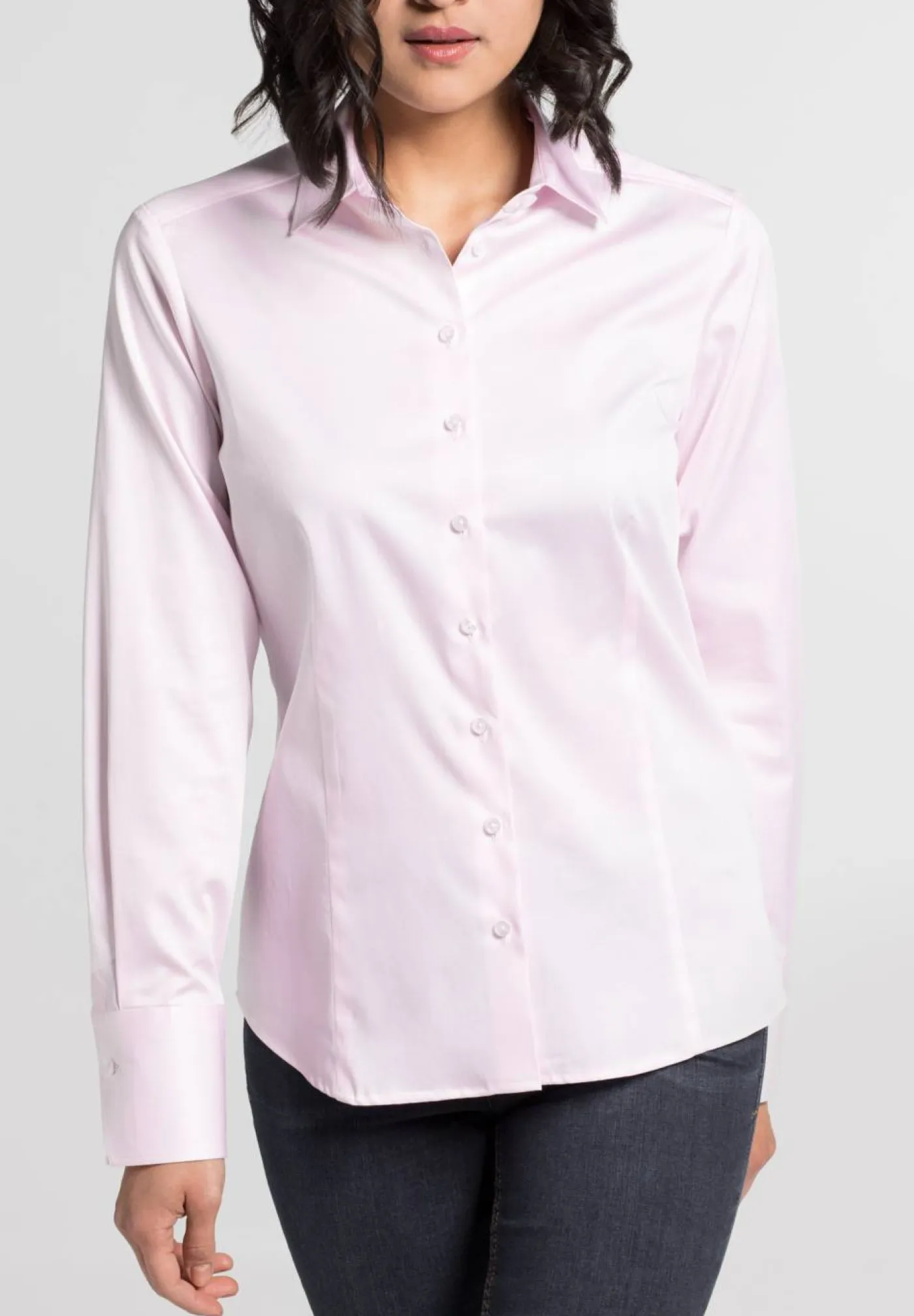 ETERNA LANGARM BLUSE MODERN CLASSIC SATINBINDUNG