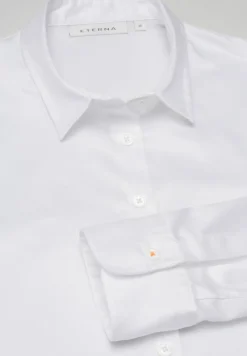 ETERNA LANGARM BLUSE MODERN CLASSIC CASUAL LUXURY TWILL
