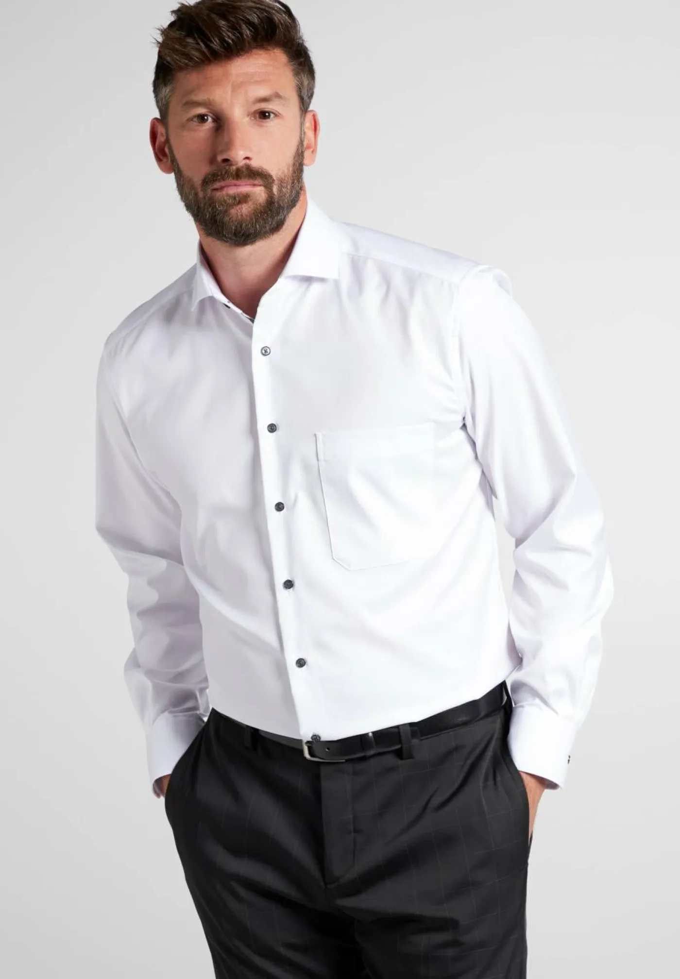 ETERNA LANGARM HEMD COMFORT FIT COVER SHIRT TWILL