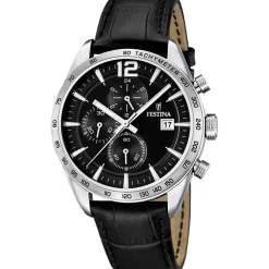 Festina Herren Uhr Timeless Chrono F20375/1 Leder Armband