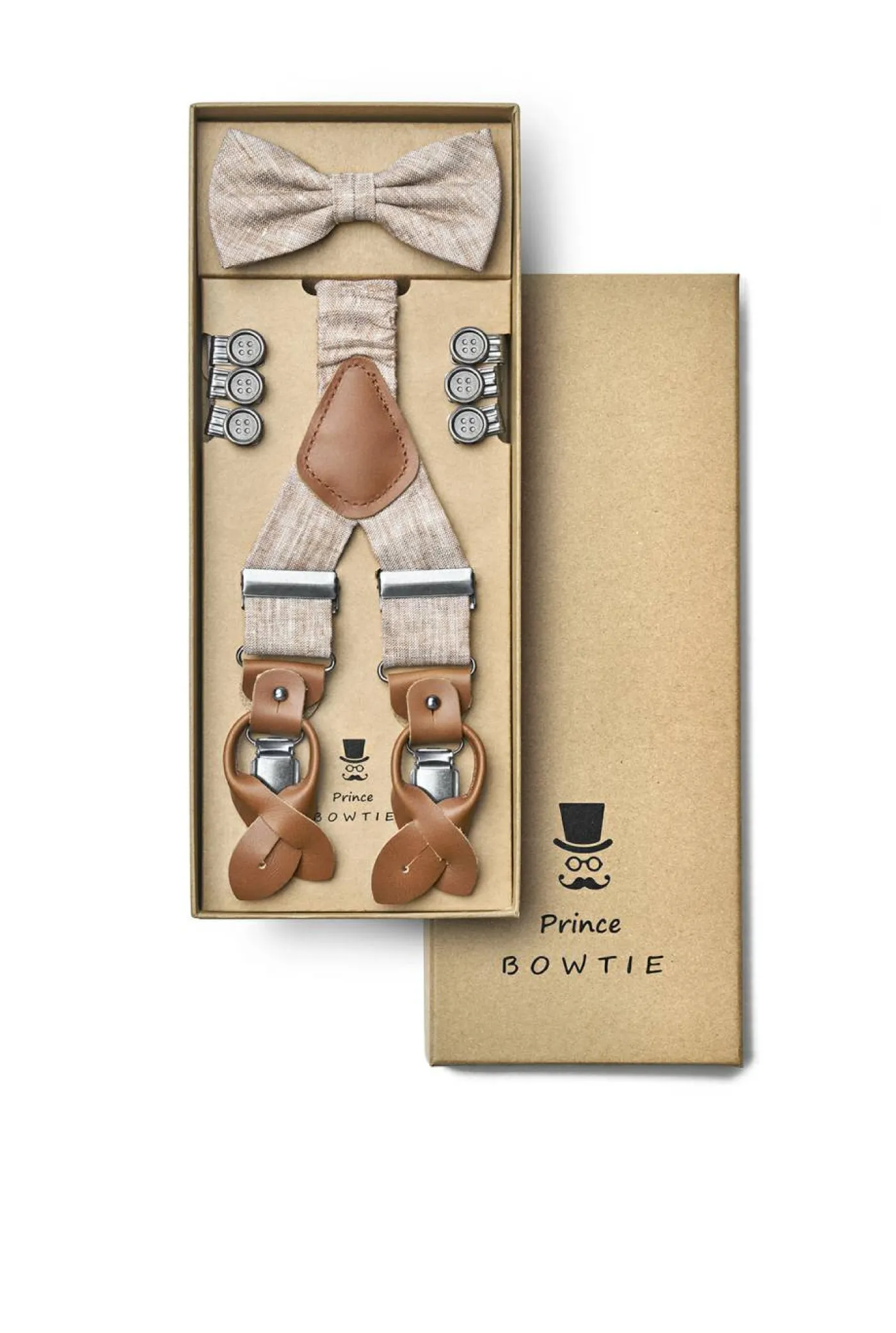Fliege und Hosenträger Set
