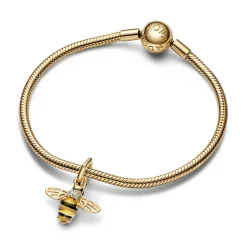Funkelnde Biene Charm-Anhänger