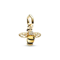 Funkelnde Biene Charm-Anhänger