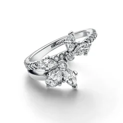 Funkelndes Asymmetrisches Herbarium Cluster Ring