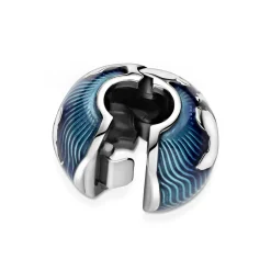 Globe sterling silver clip with transpar