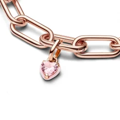 Heart 14k rose gold-plated mini dangle w