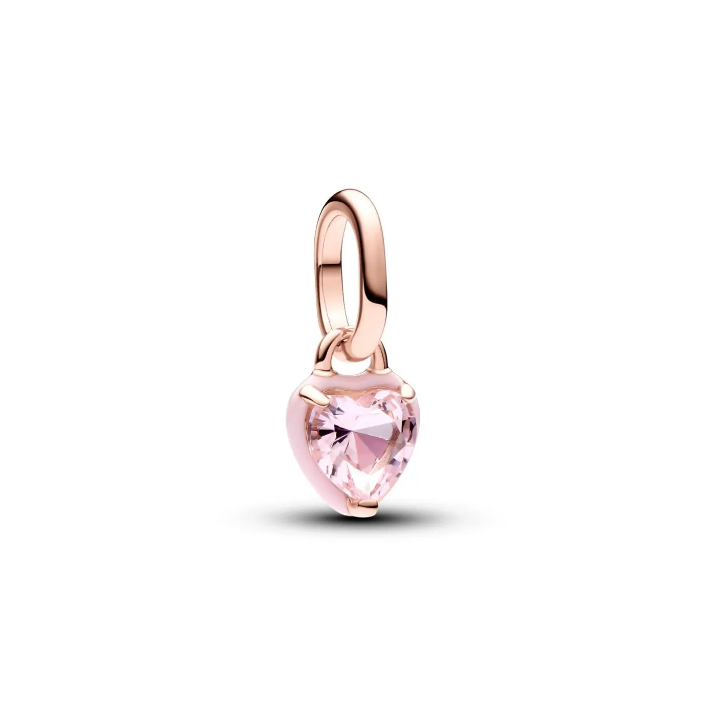 Heart 14k rose gold-plated mini dangle w
