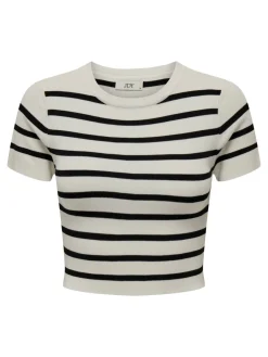 JDYCIRKELINE S/S CROP TOP KNT