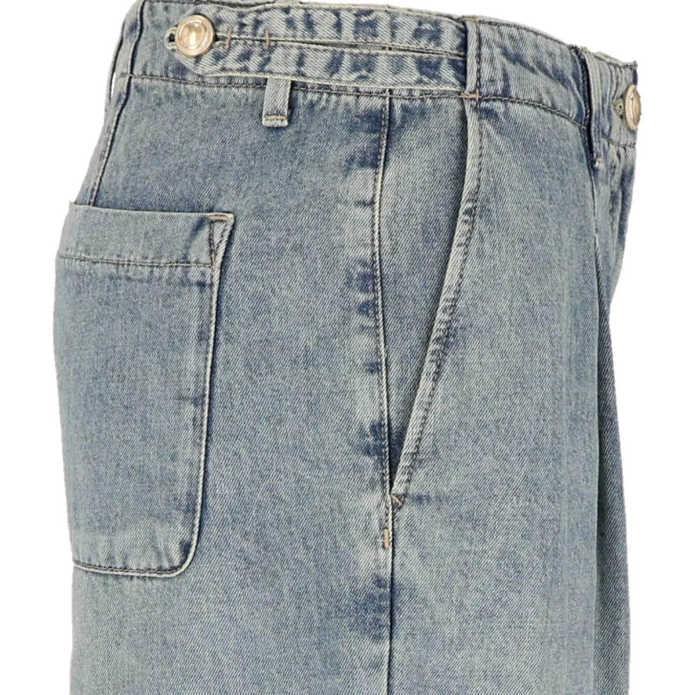 Jeans mit Bundfalte