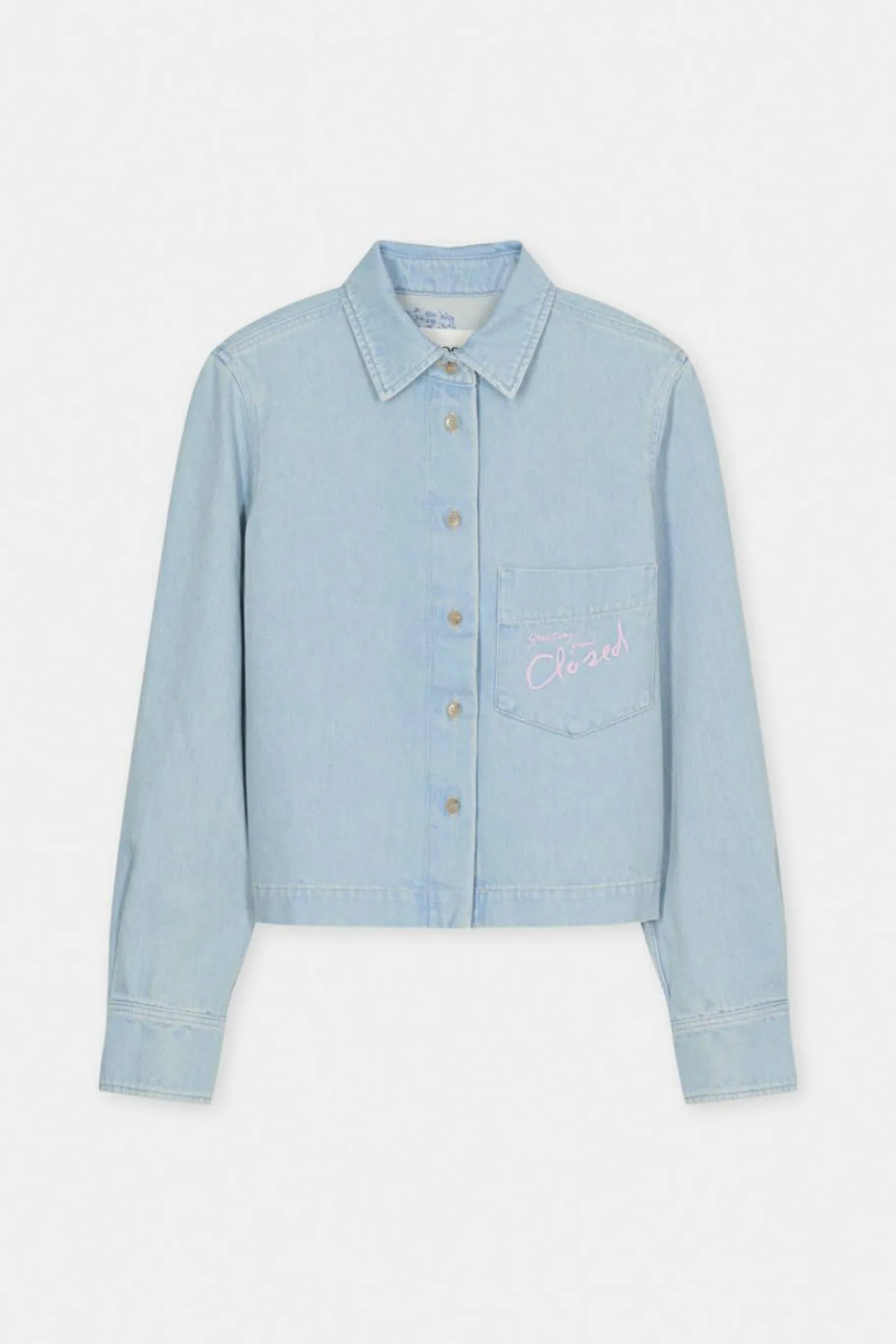 Jeanshemd mit Stickerei