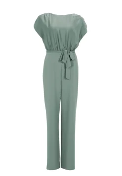 Jumpsuit aus Material-Mix