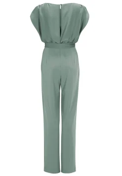 Jumpsuit aus Material-Mix