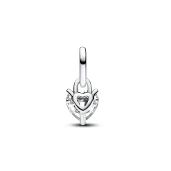 Keyhole heart sterling silver mini dangl