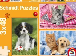 Kinderpuzzle "Meine liebsten Haustierbabys", 3x48 Teile