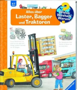 Kinder-Sachbuch "Wieso? Weshalb? Warum? - Alles über Laster, Bagger und Traktoren"
